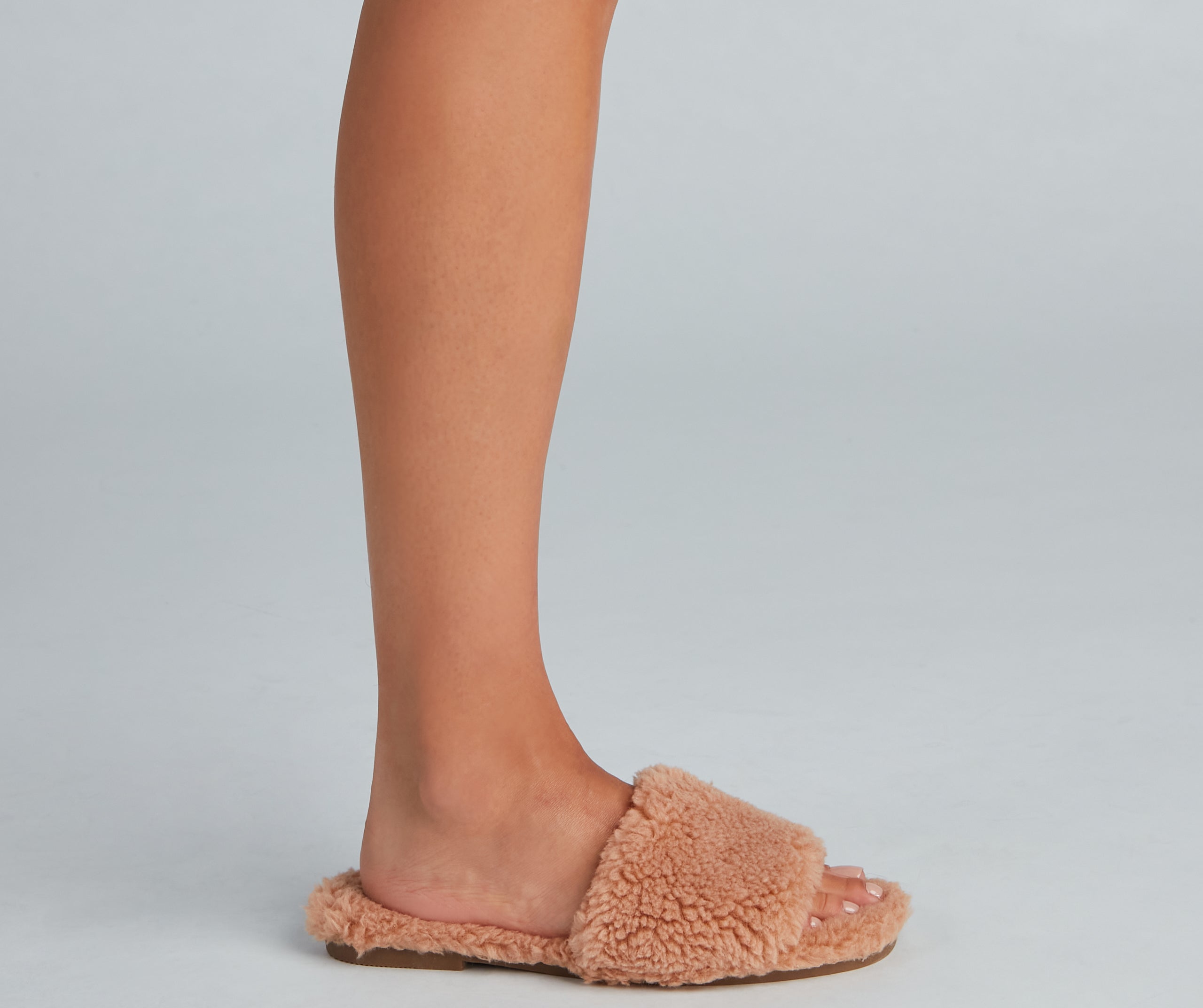Lazy Day Faux Sherpa Sandals