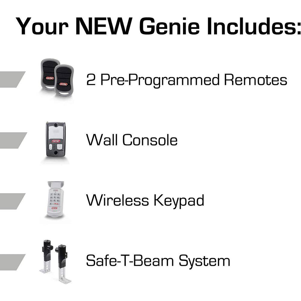 Genie 2035-TKV Chain Drive 550 1/2 HPc Durable Chain Garage Door Opener with Wireless Keypad