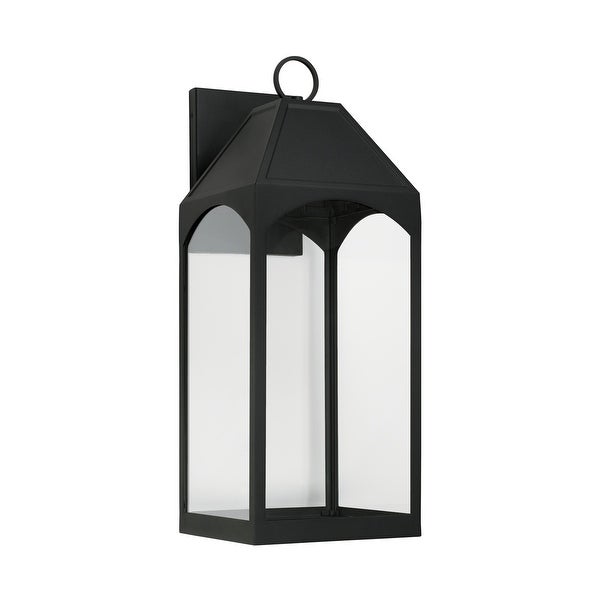 Burton Outdoor 1-light Black Large LED Wall Lantern w/ Clear Glass Shopping - The Best Deals on Outdoor Wall Lanterns | 39899560