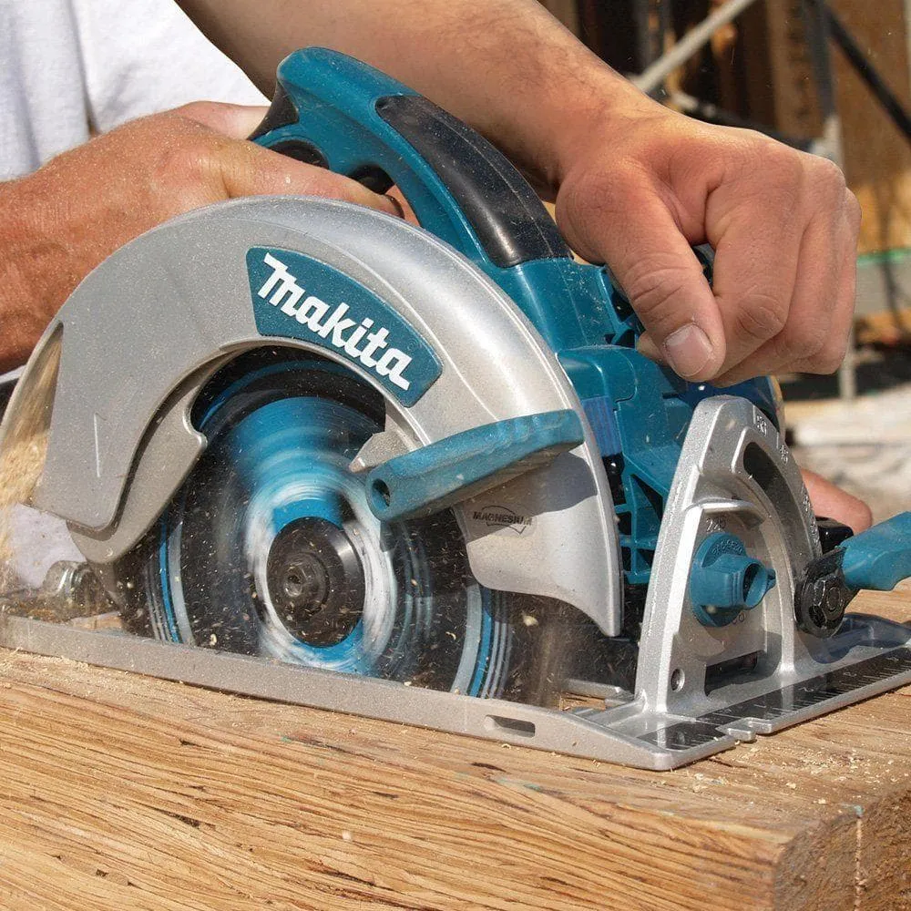 Makita 15 Amp 7-1/4 in. Corded Lightweight Magnesium Circular Saw with LED Light, Dust Blower, 24T Carbide blade, Hard Case 5007MG