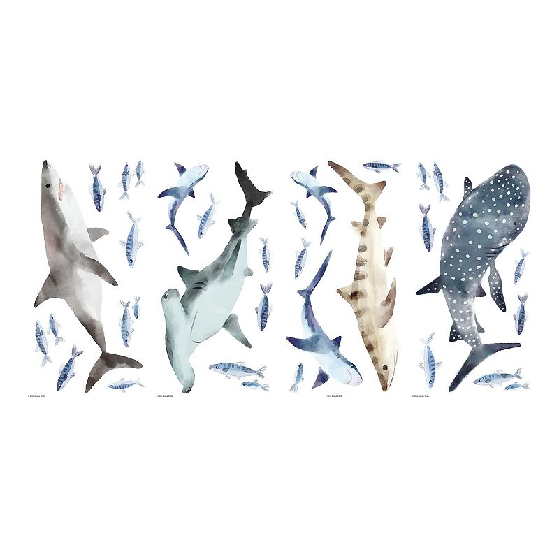 RoomMates Sharks Peel and Stick Wall Decals
