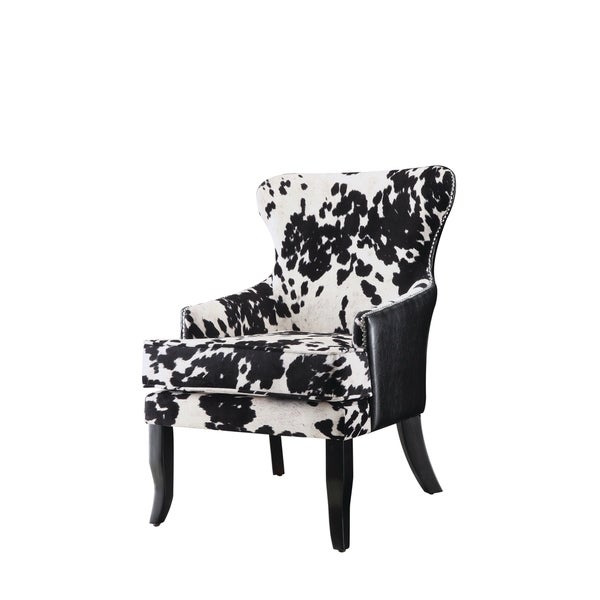 Coaster Furniture Trea Black and White Cowhide Print Accent Chair