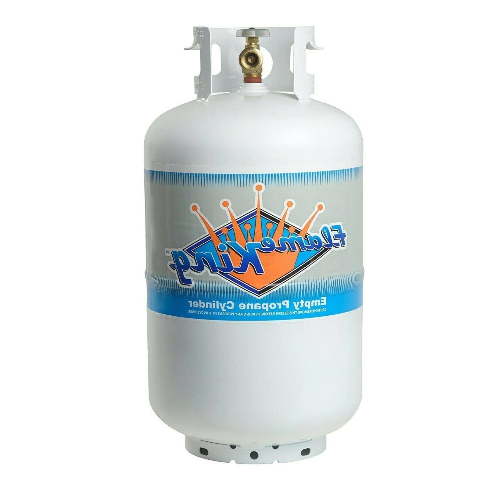 30 . Empty Propane Cylinder with Overfill Protection Device Valve