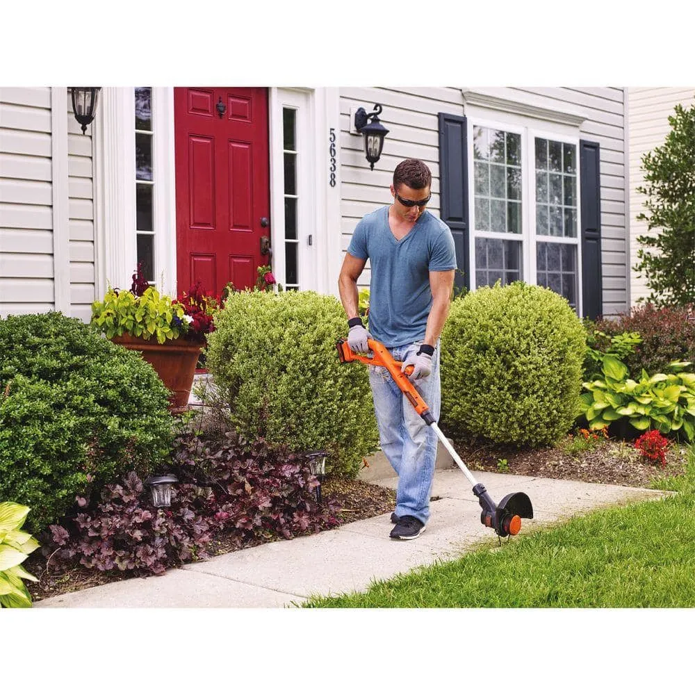 BLACK+DECKER 20V MAX Cordless Battery Powered String Trimmer & Leaf Blower Combo Kit with (2) 1.5 Ah Battery and Charger LCC222