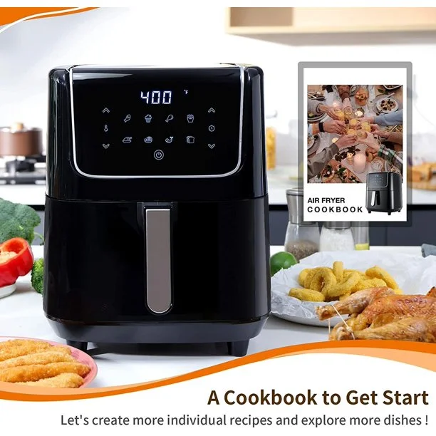Air Fryer 6.8QT with LED Touch Screen, 8 Presets Auto Shut Off Palla