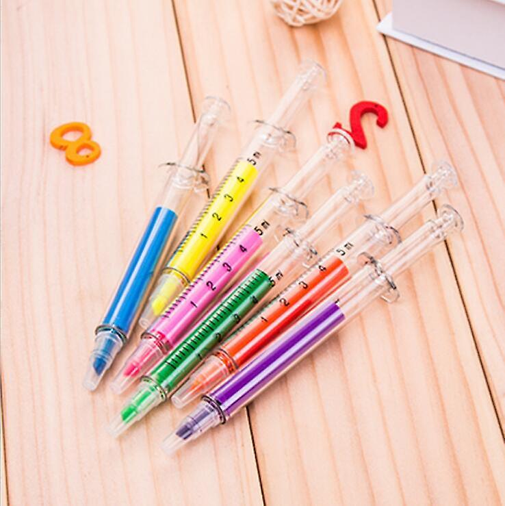 Syringe Pens Ballpoint Gel Pens: Retractable Fun Novelty Pen Black Ink Pens For Nurses Nursing Student School Supplies Stocking Stuffers Random Color