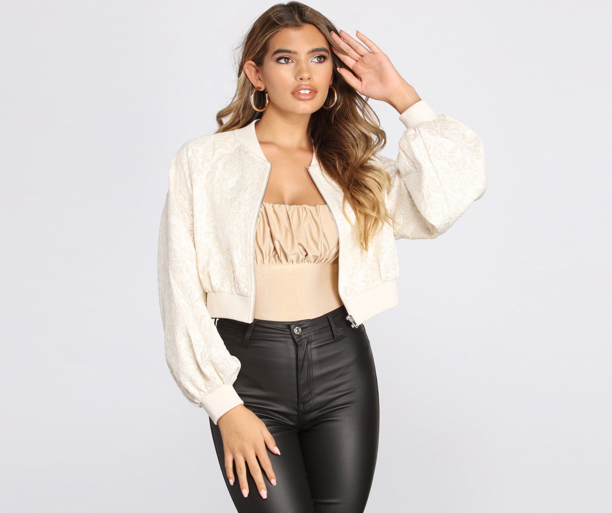 All In The Details Brocade Bomber