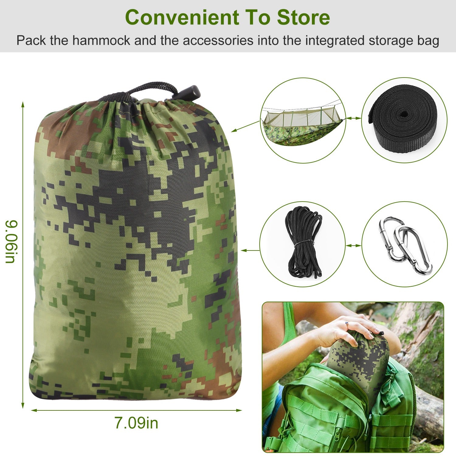 iMountek Camping Hammock with Mosquito Net Portable Automatic Quick Open Hammocks for Indoor Outdoor Hiking Camping Backpacking Travel Backyard Beach