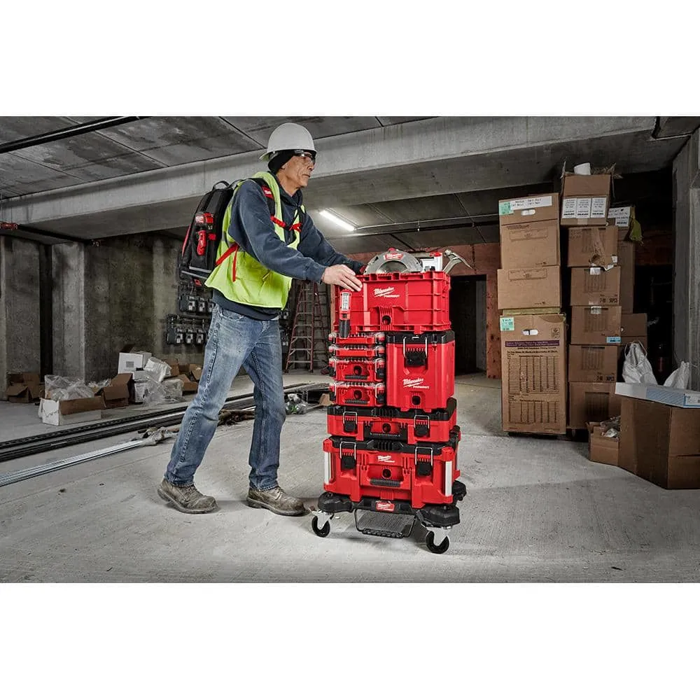 Milwaukee PACKOUT 10 in. Compact Portable Tool Box with Adjustable Dividers and Interior Storage Tray 48-22-8422