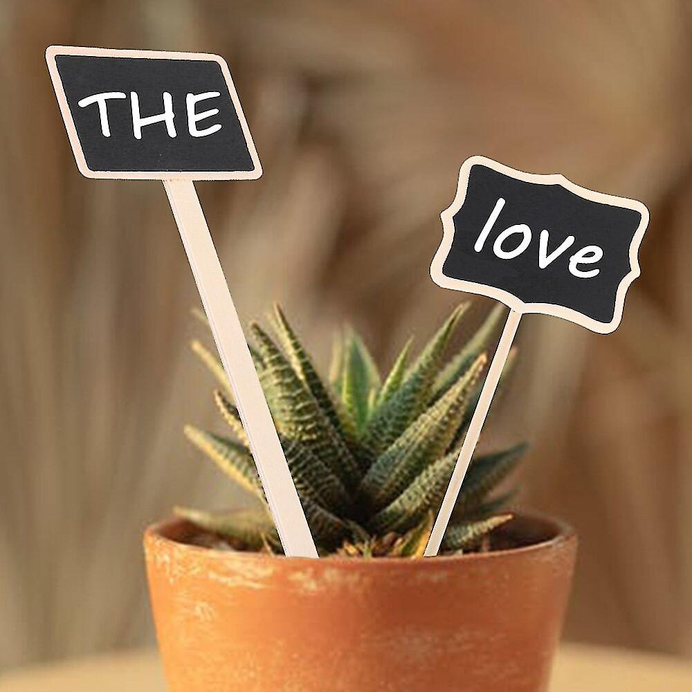 10pcs Mini Wood Chalkboard，wooden Chalkboard Plant Labels Markers For Garden Decor， Flower Price Tags， Plant Markers