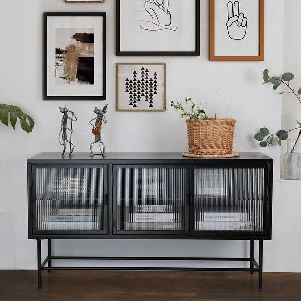 TV Stand with Enclosed Storage - - 37498348