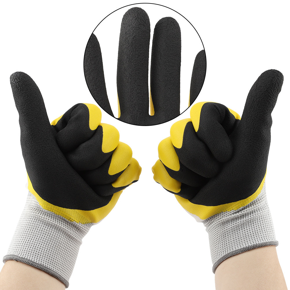 Delaman Gardening Gloves Non-slip Wear Resistant Labor Work Garden Gloves Gauntlet for Man and Woman Handling Yard Cleaning Fishing , 1 Pair