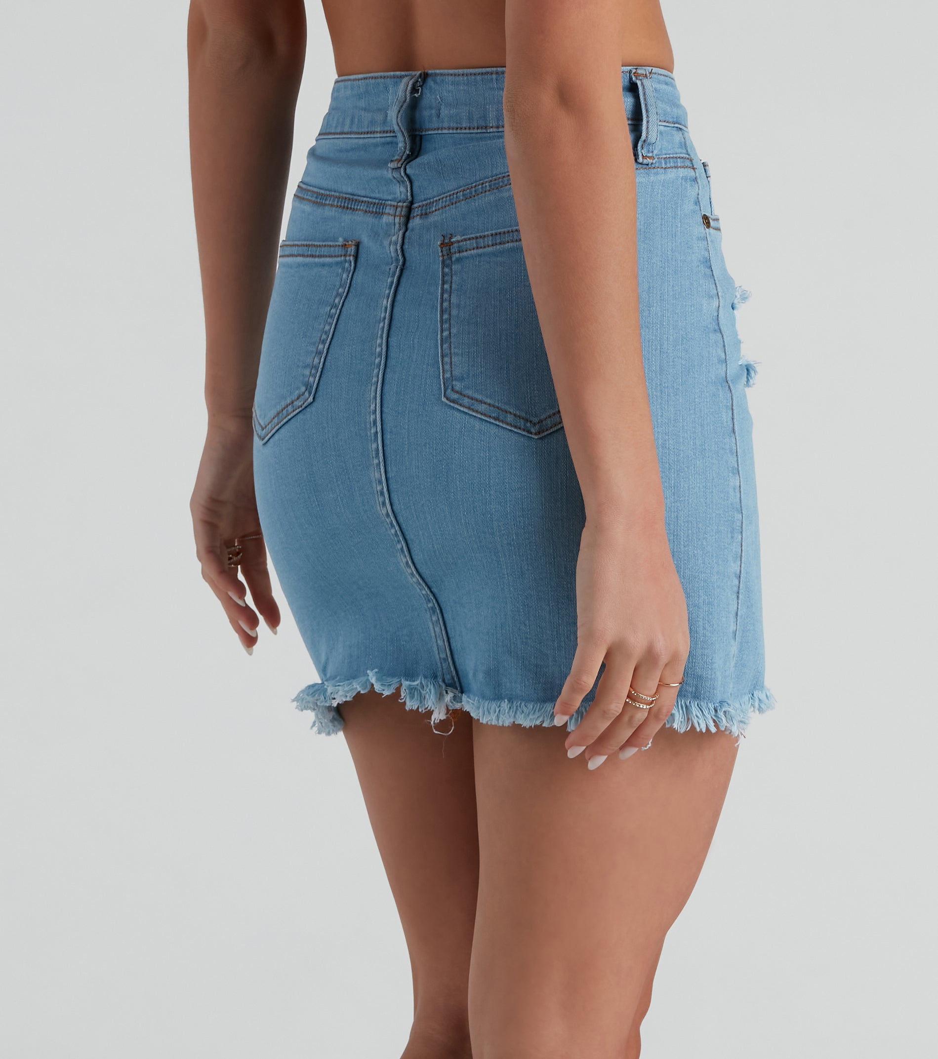 Ally High-Rise Denim Mini Skirt by Windsor Denim