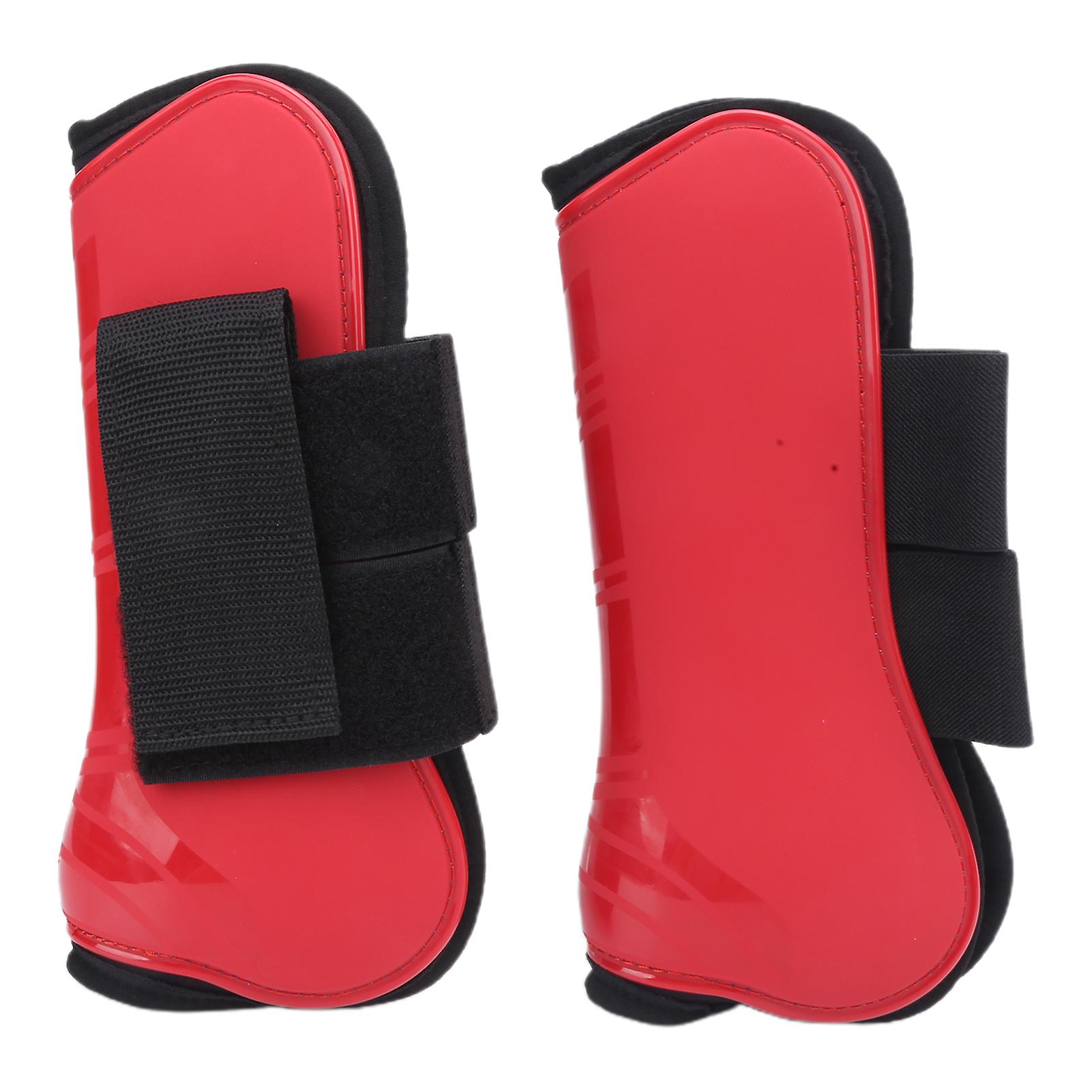 Horse Tendon Boots Horse Riding Fetlock Protectors Pu Shell Horse Tendon Protection Bootred Front L