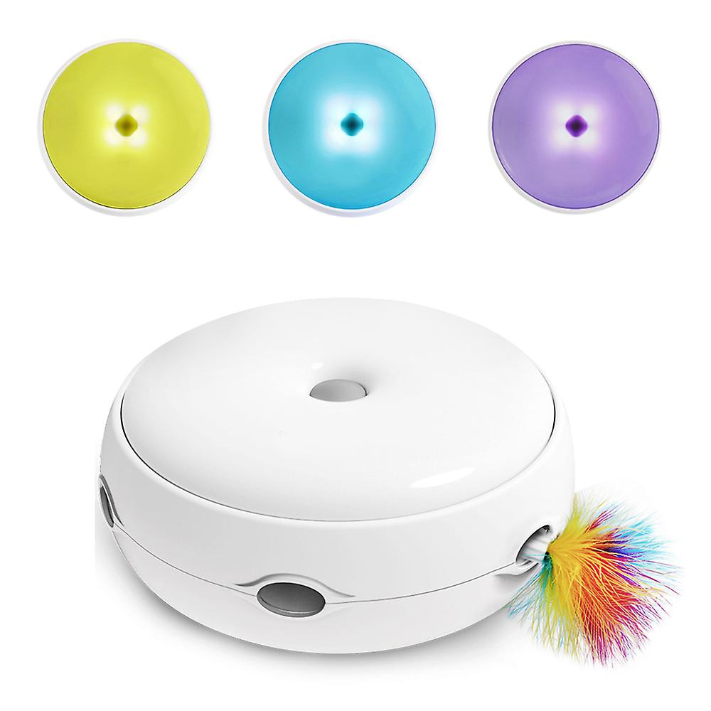 Spinning Turntable Smart Teasing Cat Stick Automatic Swing Toys Pet Supplies Electric Cat Toy Interactive Feather Toys