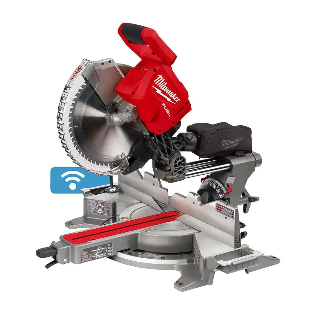 Milwaukee M18 FUEL 18V Lithium-Ion Brushless Cordless 12 in. Dual Bevel Sliding Compound Miter Saw (Tool-Only) 2739-20