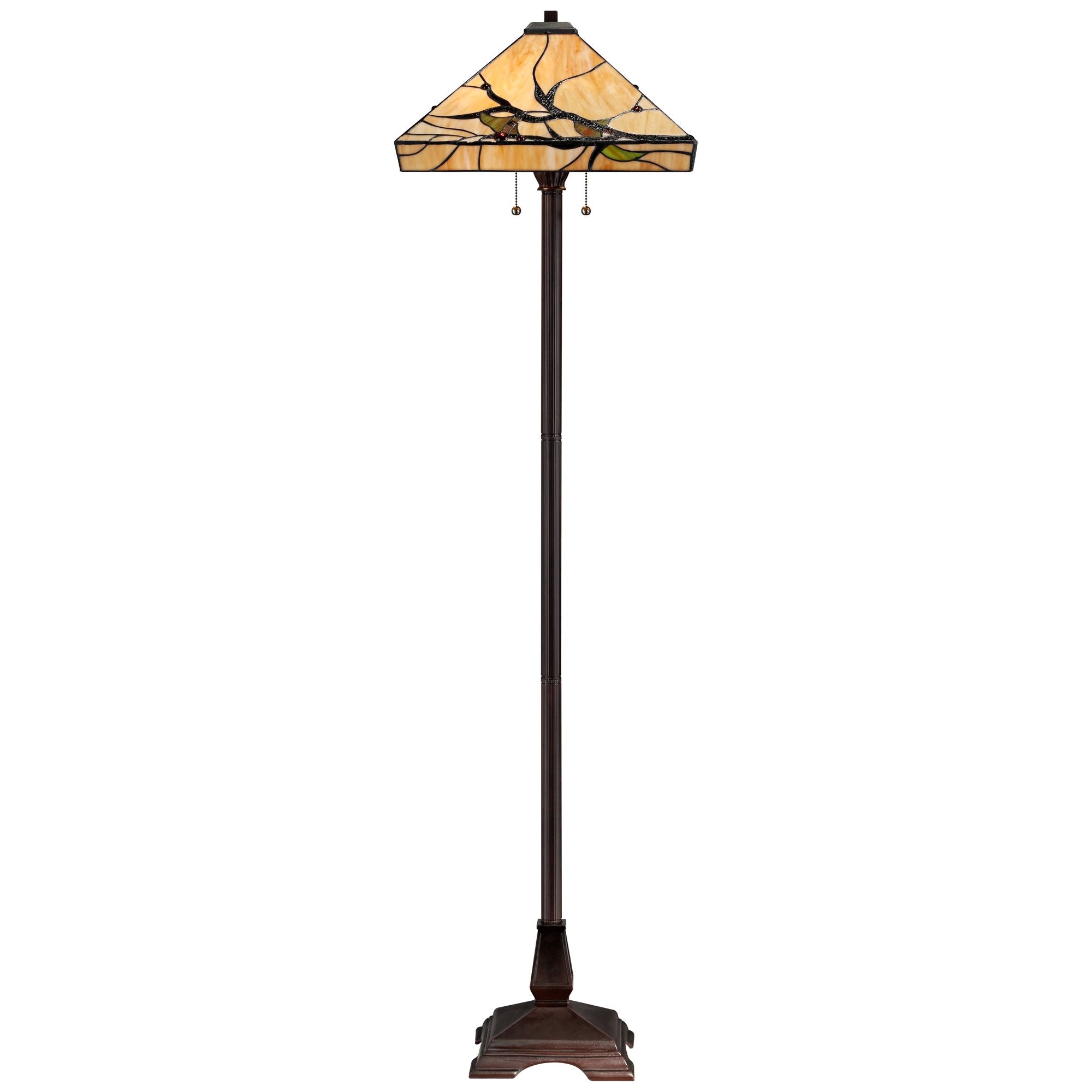 Robert Louis  Mission Floor Lamp 62" Tall Bronze Handcrafted  Style Stained Glass for Living Room Reading Bedroom (Colors May Vary)