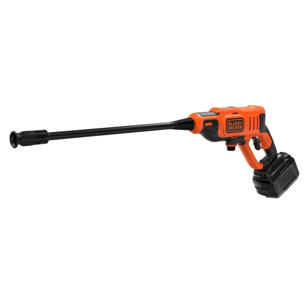BLACK+DECKER 20V MAX 350 PSI 1.0 GPM Cold Water Electric Pressure Washer with (1) 1.5 Ah Battery & Charger BCPW350C1
