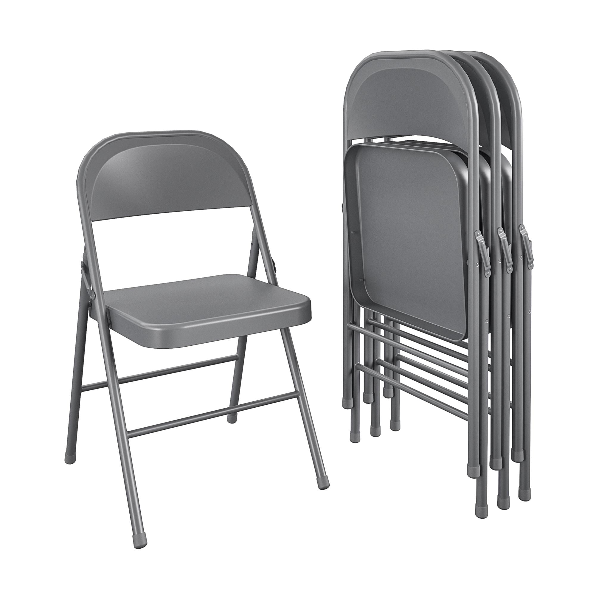 Mainstays Steel Folding Chair In Grey Color