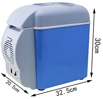 TFCFL 12V 7.5L Portable Mini Car Refrigerator for Vehicle RV Boat Trucker Camping, Fishing(Blue)