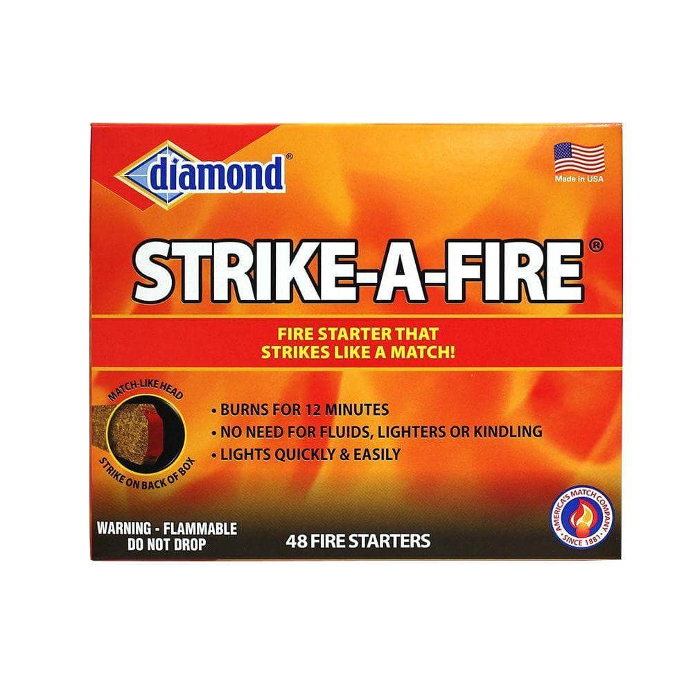Diamond Strike-A-Fire Fire Starters Strikes Like a Match for Lighting Grills Fireplaces and Firepits (48-Pack) 534-376-872