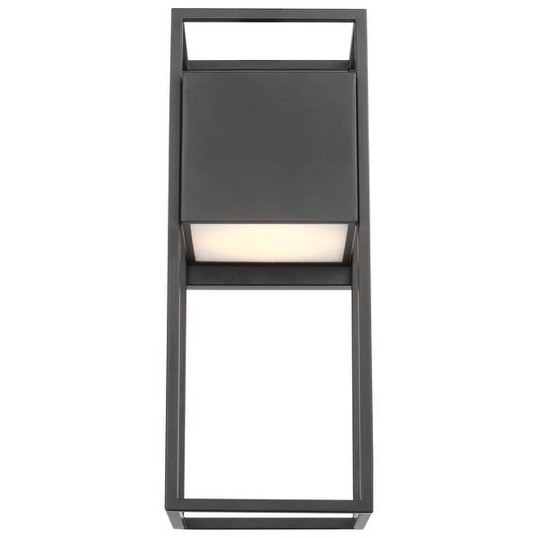  18W LED Large Wall Lantern Matte Black Finish Shopping - The Best Deals on Outdoor Wall Lanterns | 39389161