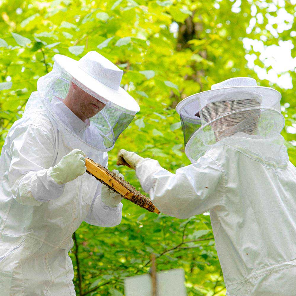 Yescom 1 Pair XL Beekeeper Protective Gloves Goatskin w/ Long Sleeves