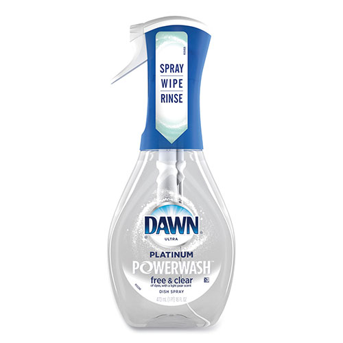 Procter and Gamble Dawn Platinum Powerwash Dish Spray | Free and Clear， Unscented， 16 oz Spray Bottle | PGC65732