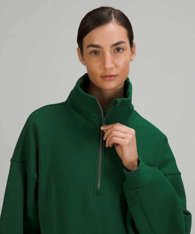 Thick Women's Brushed Half-Zip Pullover
