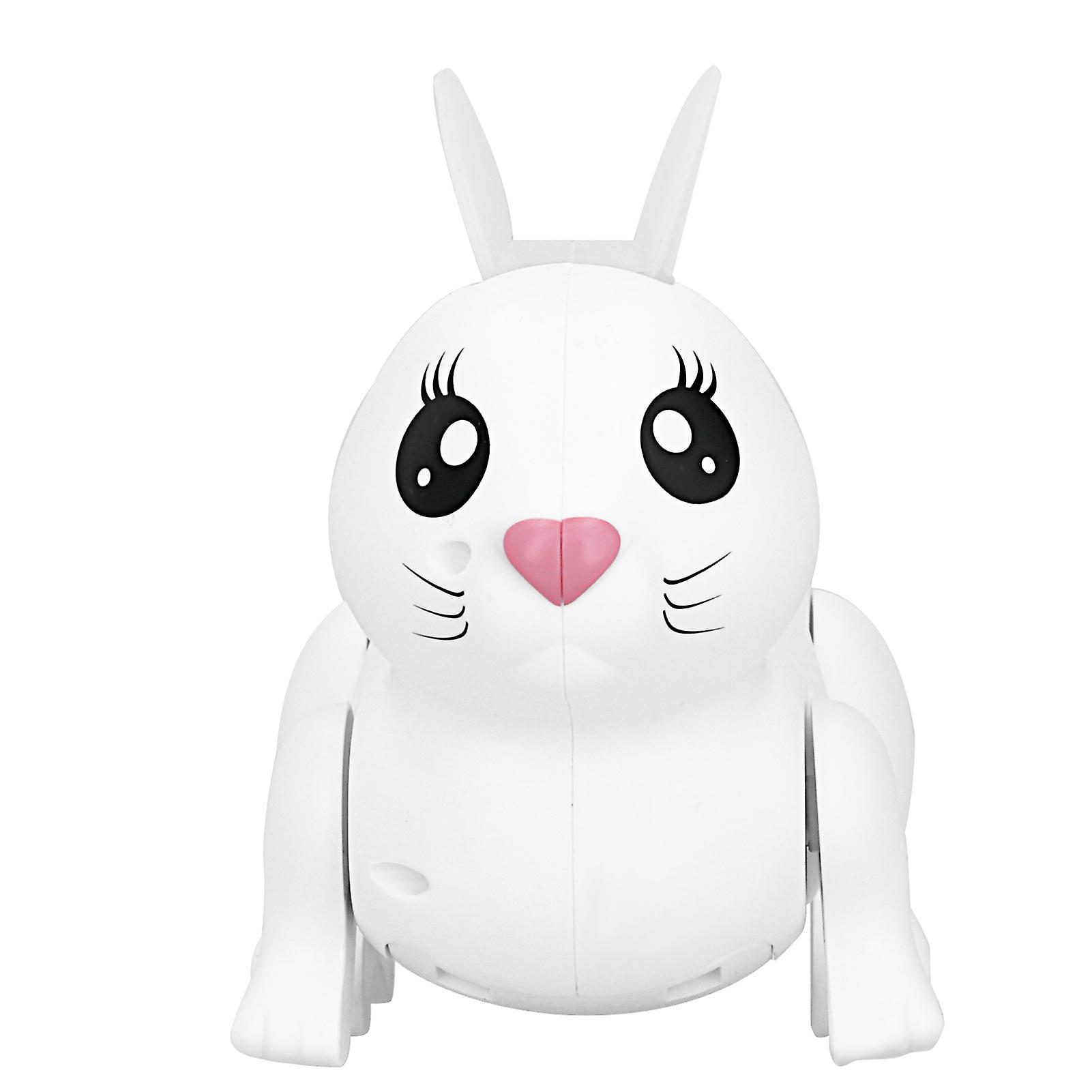Electronic Jumping Rabbit Sound Light Simulation Bunny Model Funny Children Toy Giftwhite