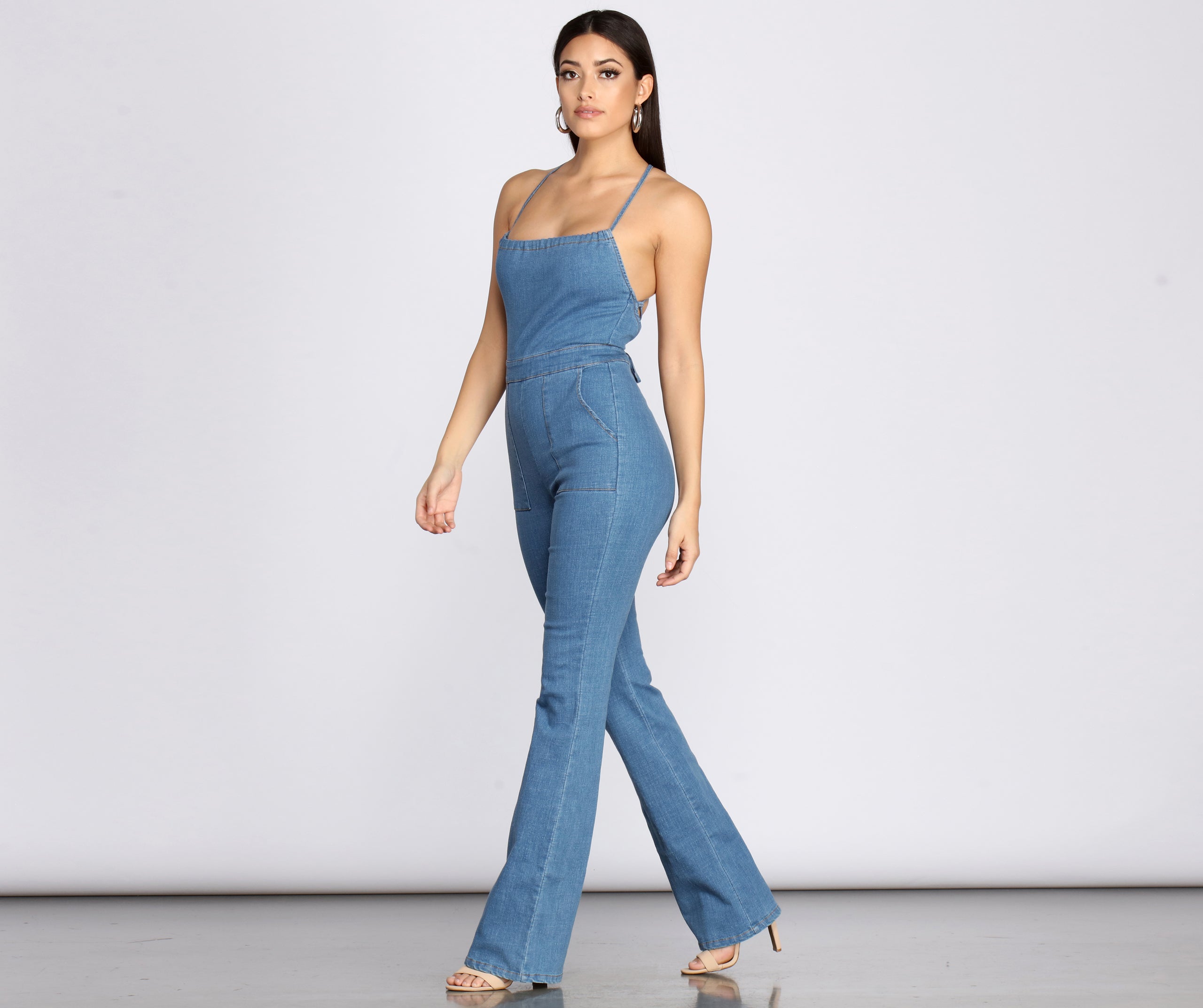 Jumping To Conclusions Denim Jumpsuit