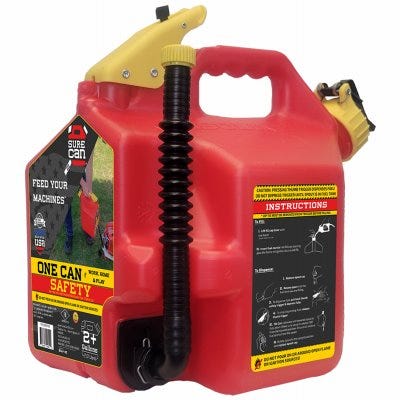Safety Gas Can Flexible Spout 2+ Gallons