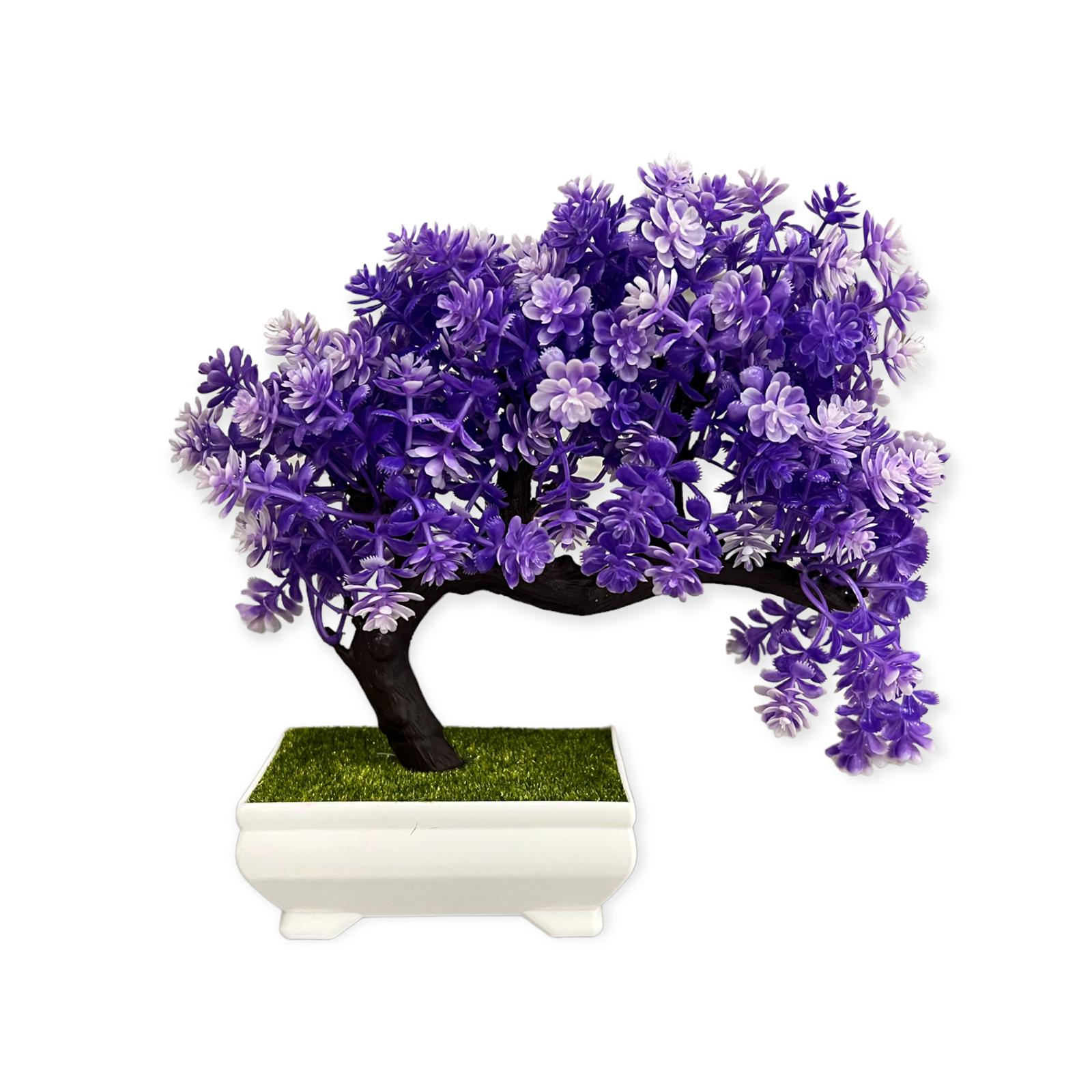 Artificial : Sideways Bonsai in Different Colored Leaves