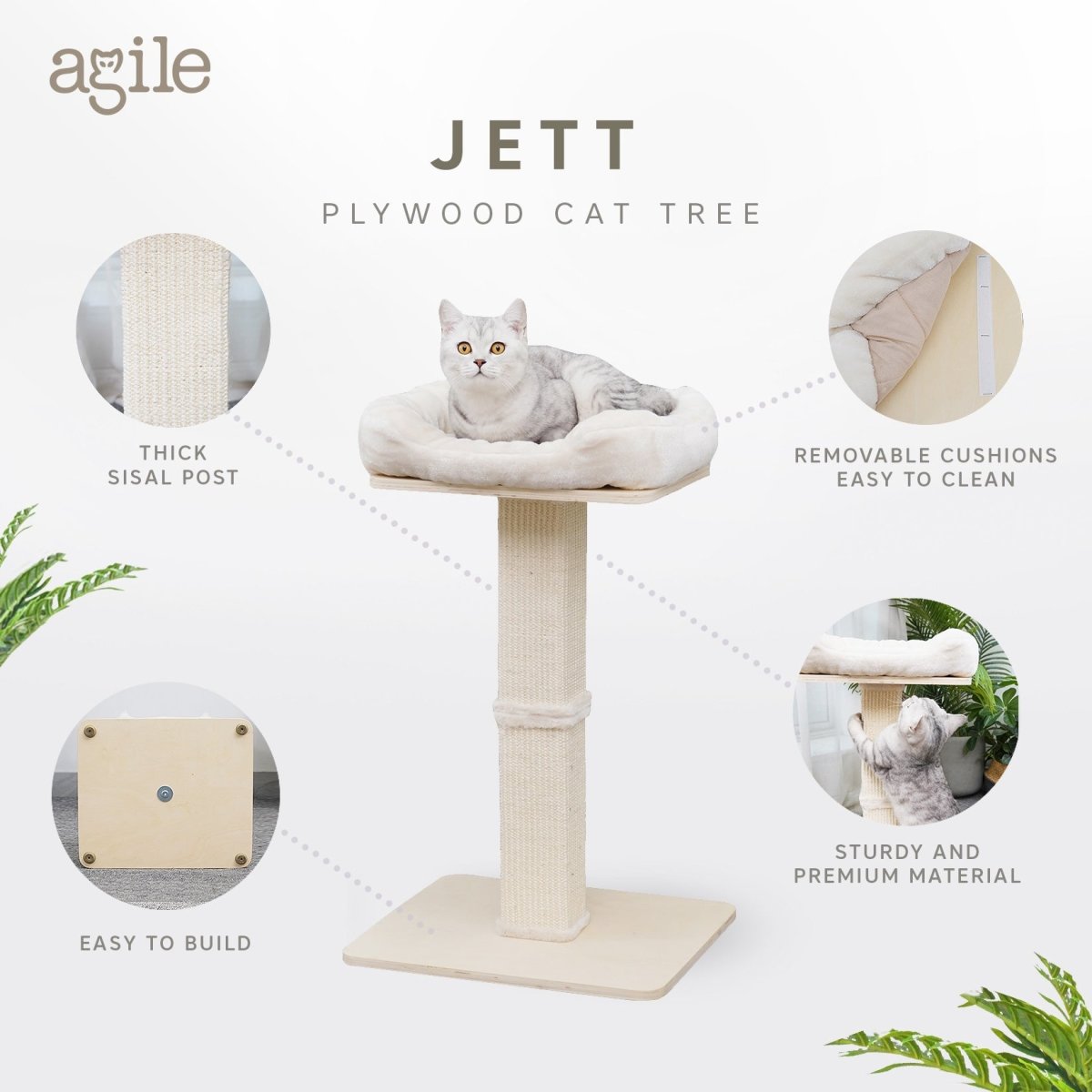 Jett - Plywood Cat Perch