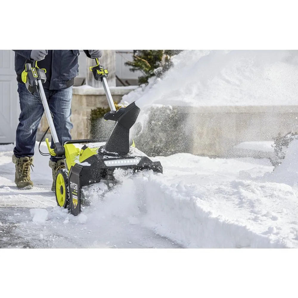 RYOBI 40V HP Brushless Whisper Series 21 in. Single-Stage Cordless Battery Snow Blower with (2) 7.5 Ah Batteries & Charger RY408101
