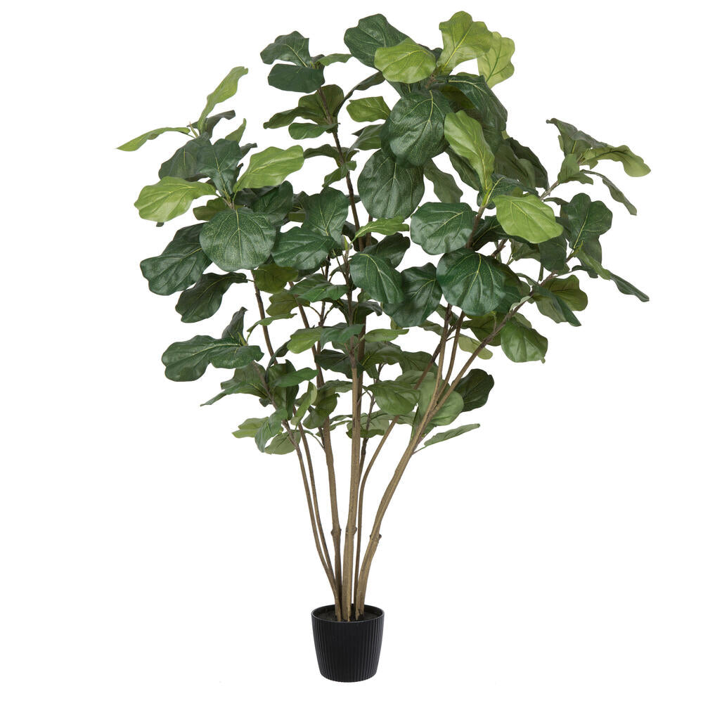 Artificial Plant : Potted Fiddle Tree with Green Leaves