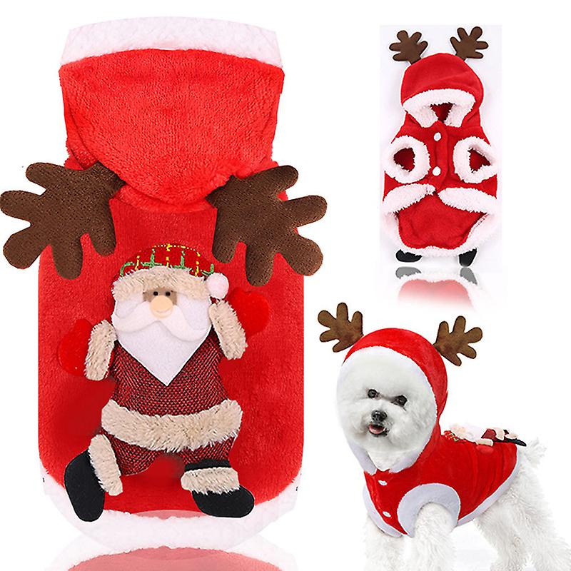 Christmas Pet Clothes Cute Santa Claus Christmas Tree Dog Coat Costume Autumn Winter Pets Clothes For Small Dogs Pet Supplies