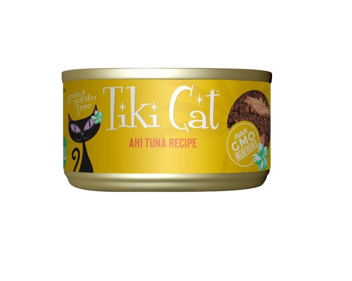 Tiki Cat Grill Wet Cat Food， Ahi Tuna， 6 oz. Can