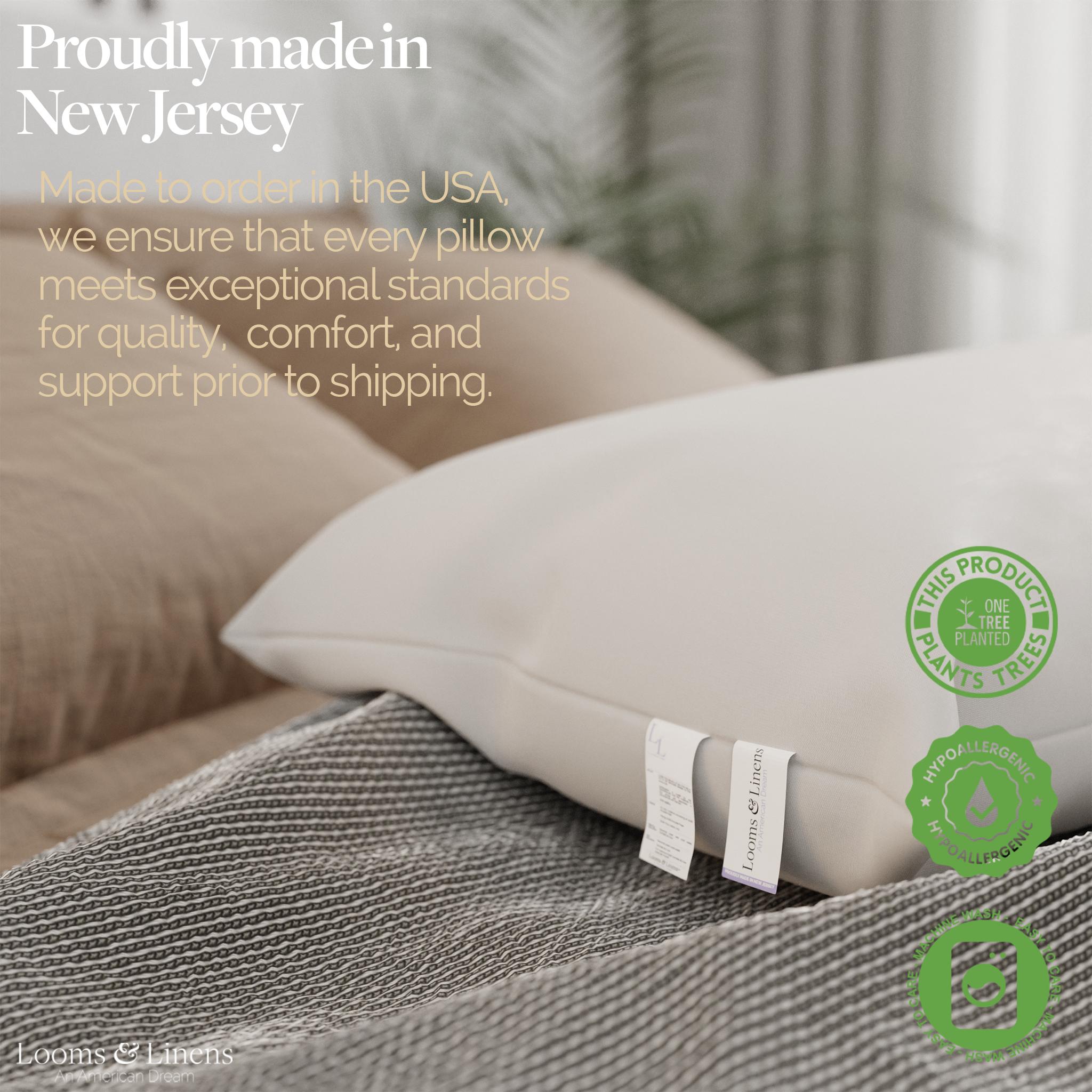Looms & Linens Full Body Pillow for Adults Elderly and Pregnant Woman Down Alternative Plush Filling - Long Pillow Posture and Spine Support for Rem Sleep Pillow Medium 20 x 54 inch 1 Pack