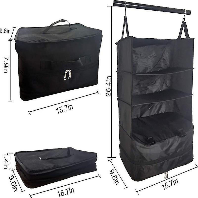 Travel Luggage Organizer And Packing Cube Space Saver With Built In Hanging Shelves And Laundry Storage Compartment/ Save Room In Suitcase