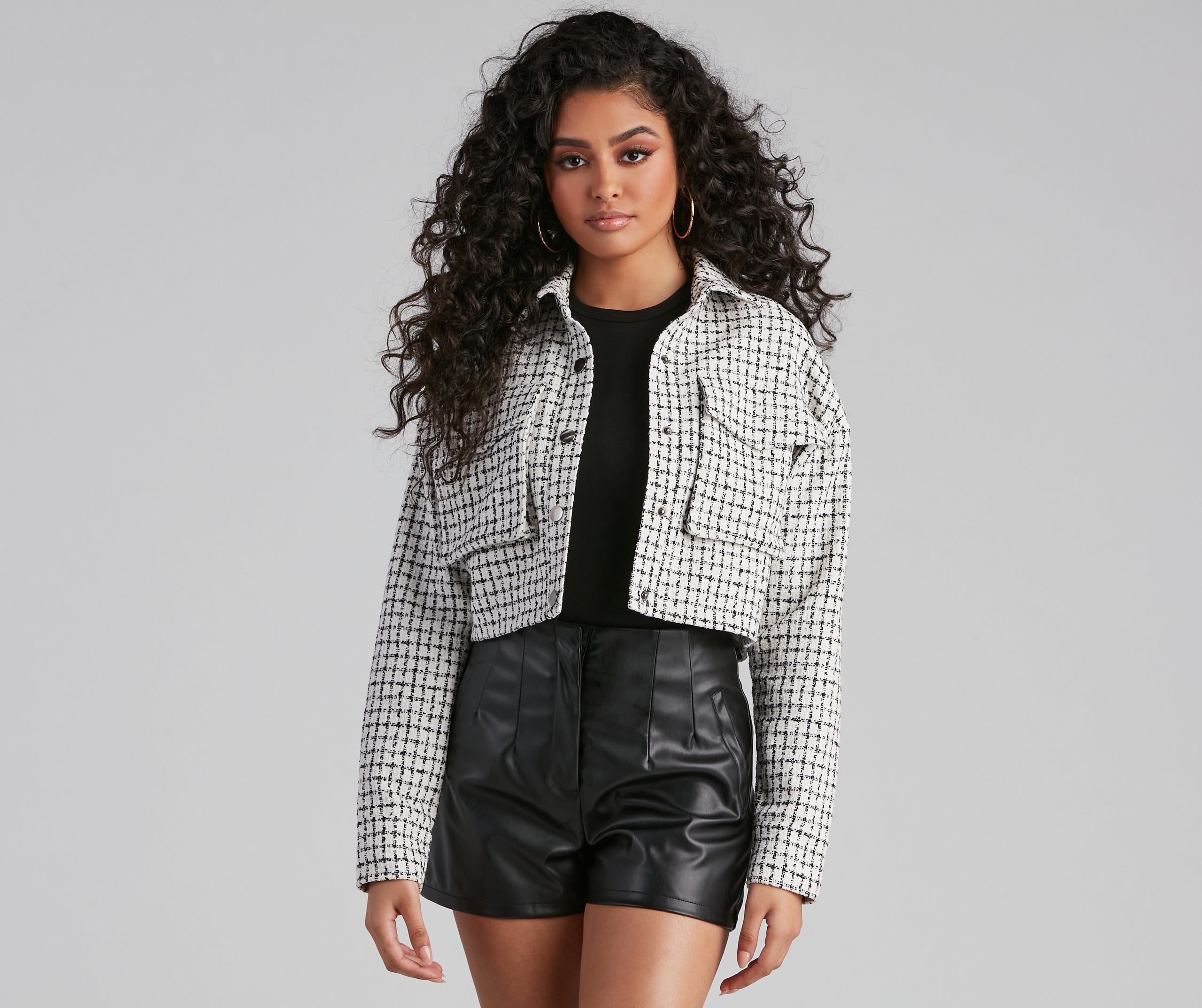 Chic Sophistication Tweed Cropped Jacket