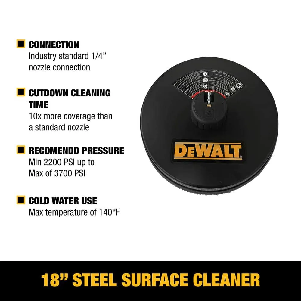 DEWALT Universal 18 in. Surface Cleaner for Cold Water Pressure Washers Rated up to 3700 PSI DXPA34SC