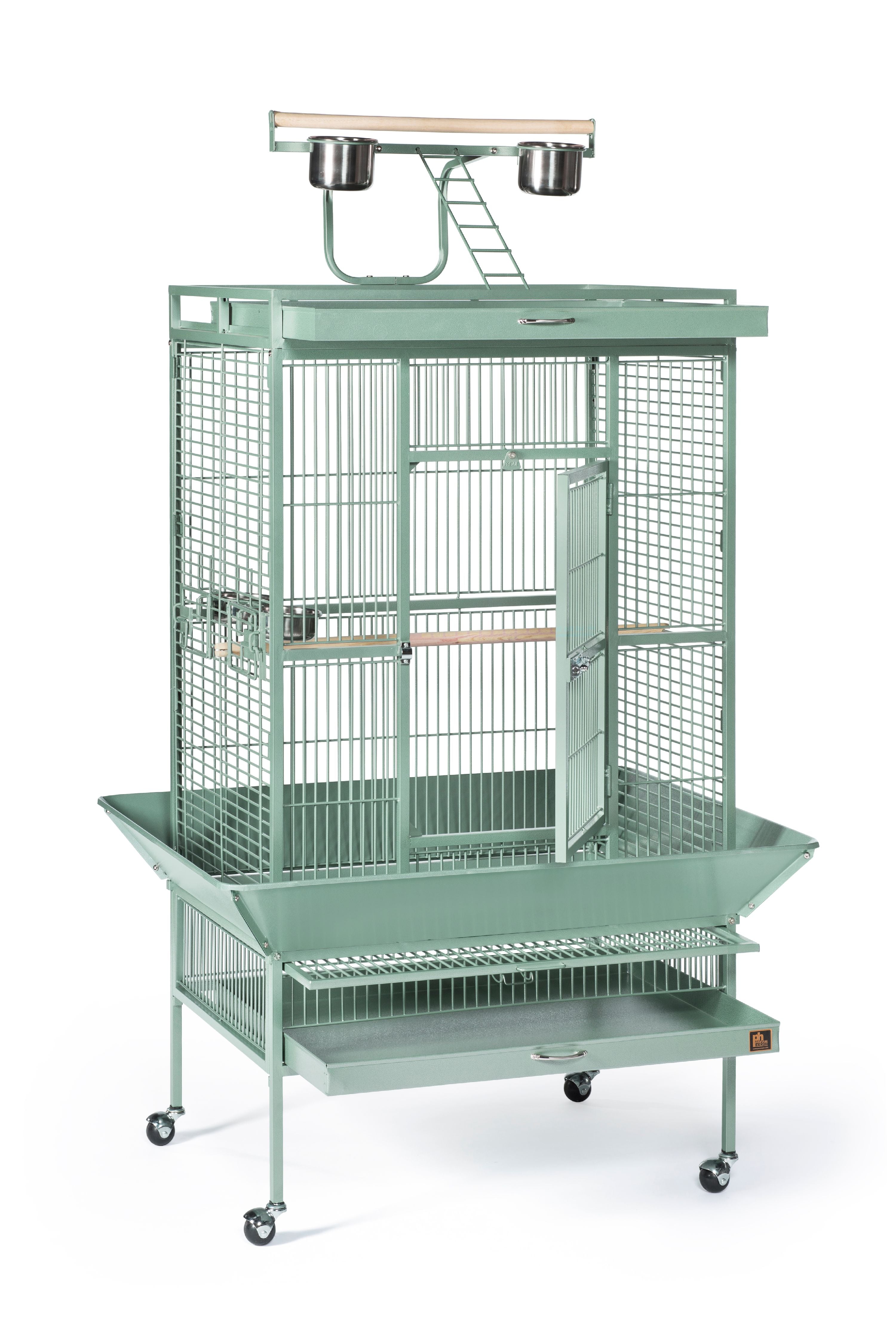 Prevue Pet Products Select Wrought Iron Sage Green Bird Cage with Play Top
