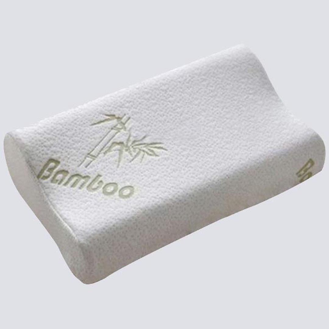 Dependable Industries Elegance of Bamboo Memory Foam Contour Pillow with Cooling Technology and Neck Support Comfort Orthopedic