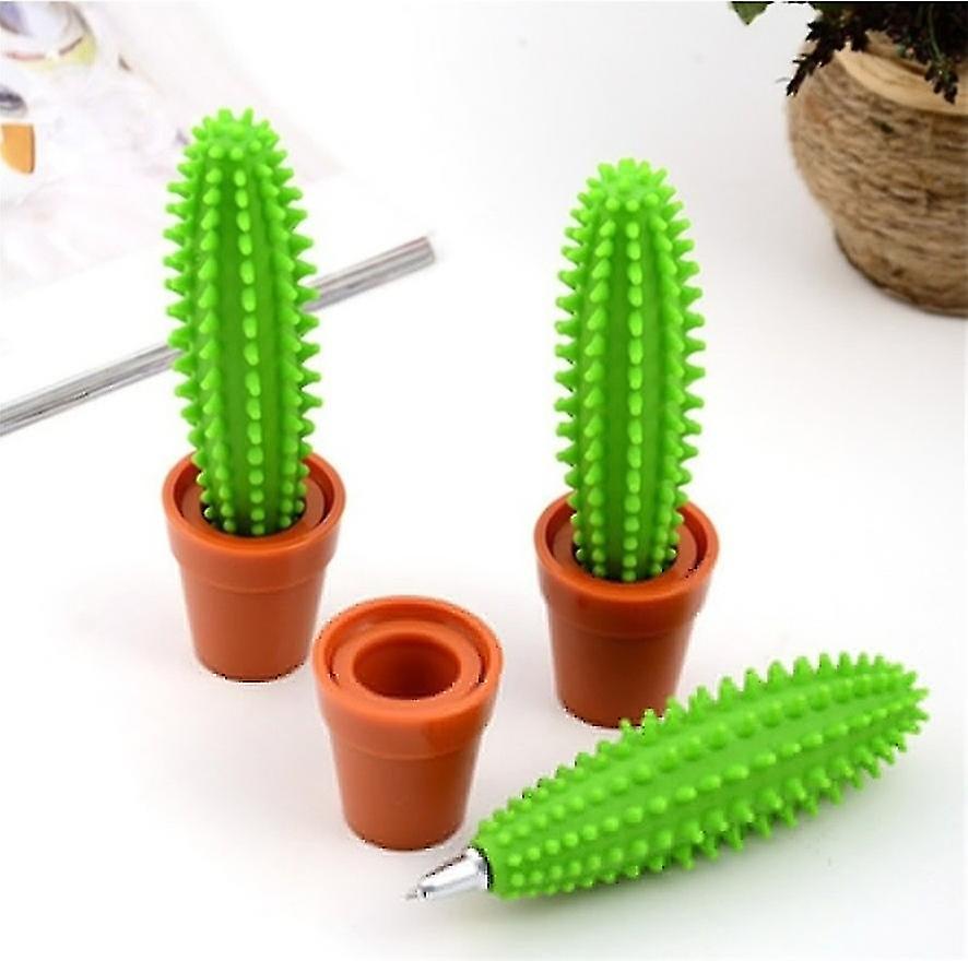 1 Pc Cactus Pen Ballpoint Pen Gifts for Student Office School Supplies (Black)