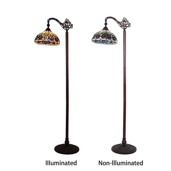 -Style Victorian Design 1-light Dark Bronze Floor Lamp