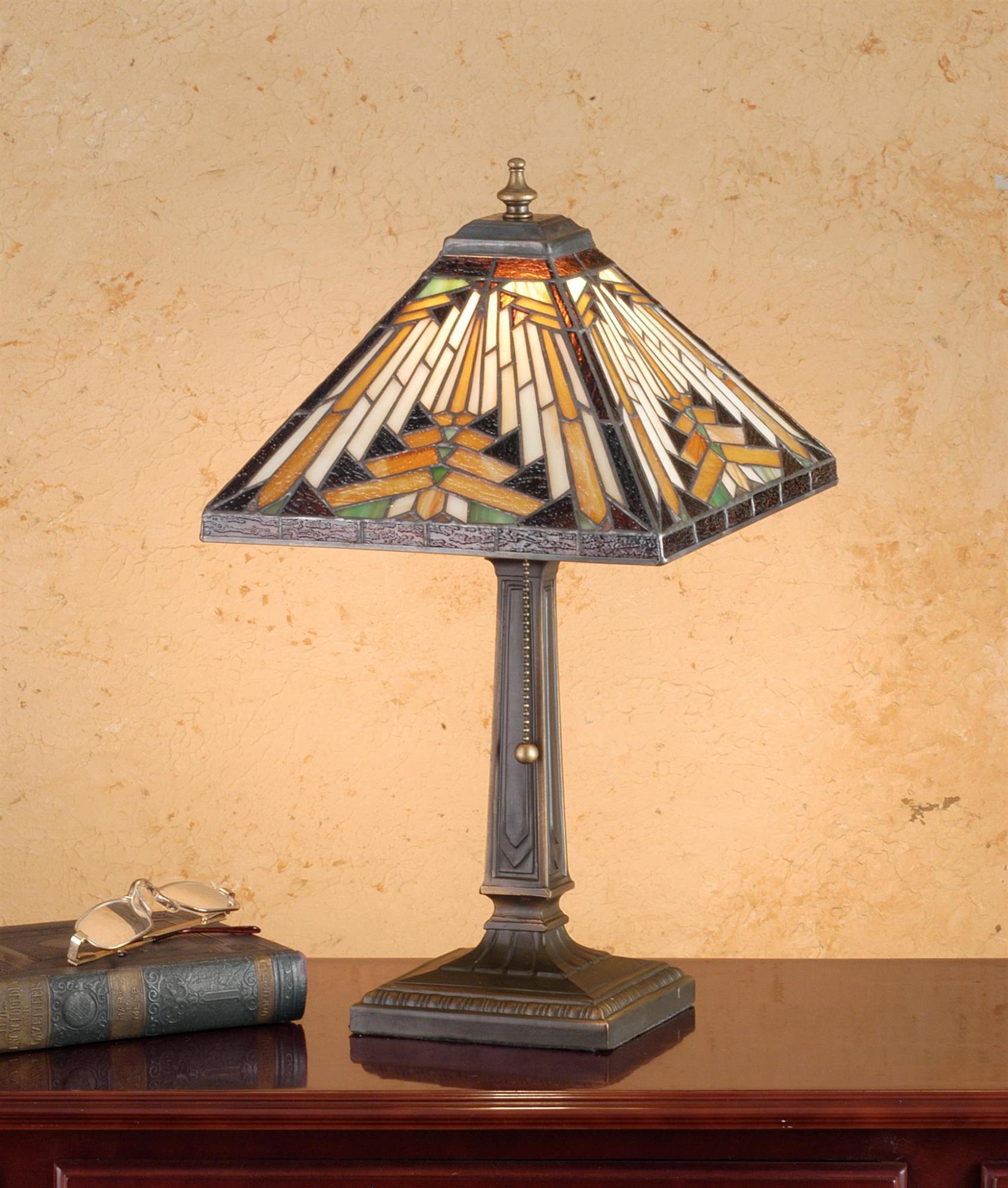 Meyda  66231 Stained Glass /  Accent Table Lamp From The Mission Collection