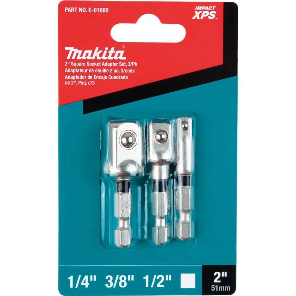 Makita IMPACT XPS Square 2 in. Socket Adapter (3-Piece) E-01600