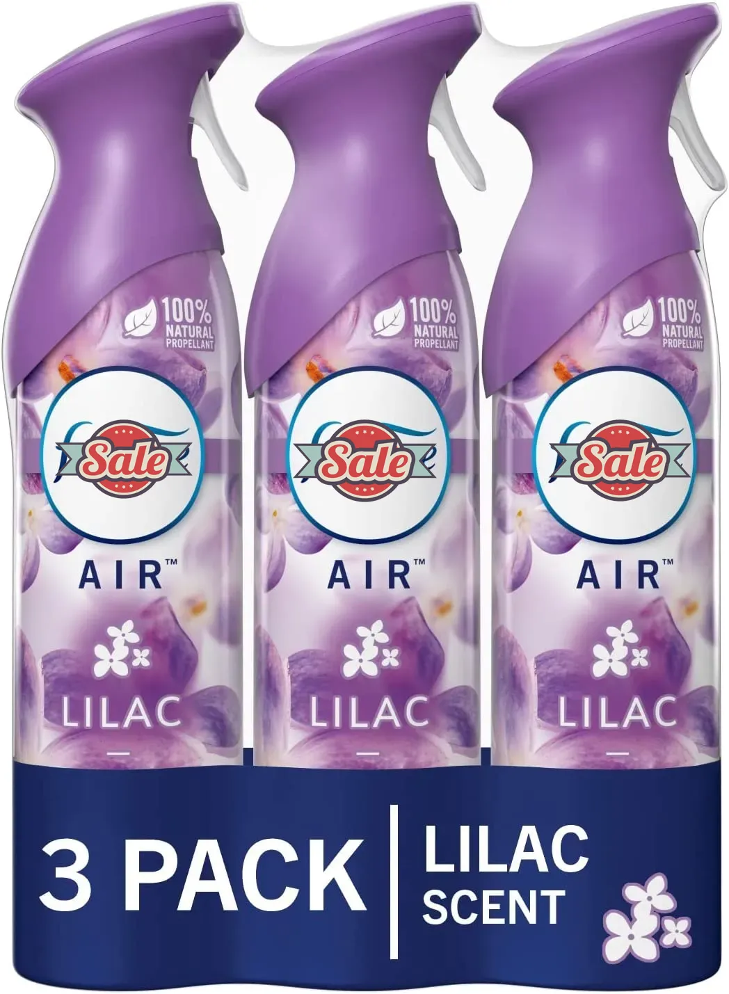 Air Fresheners, Room Fresheners, Odor-Fighting Air Effects, Lilac Scent , 8.8 oz. Aerosol Can, (Pack of 3) , Air Freshener Spray