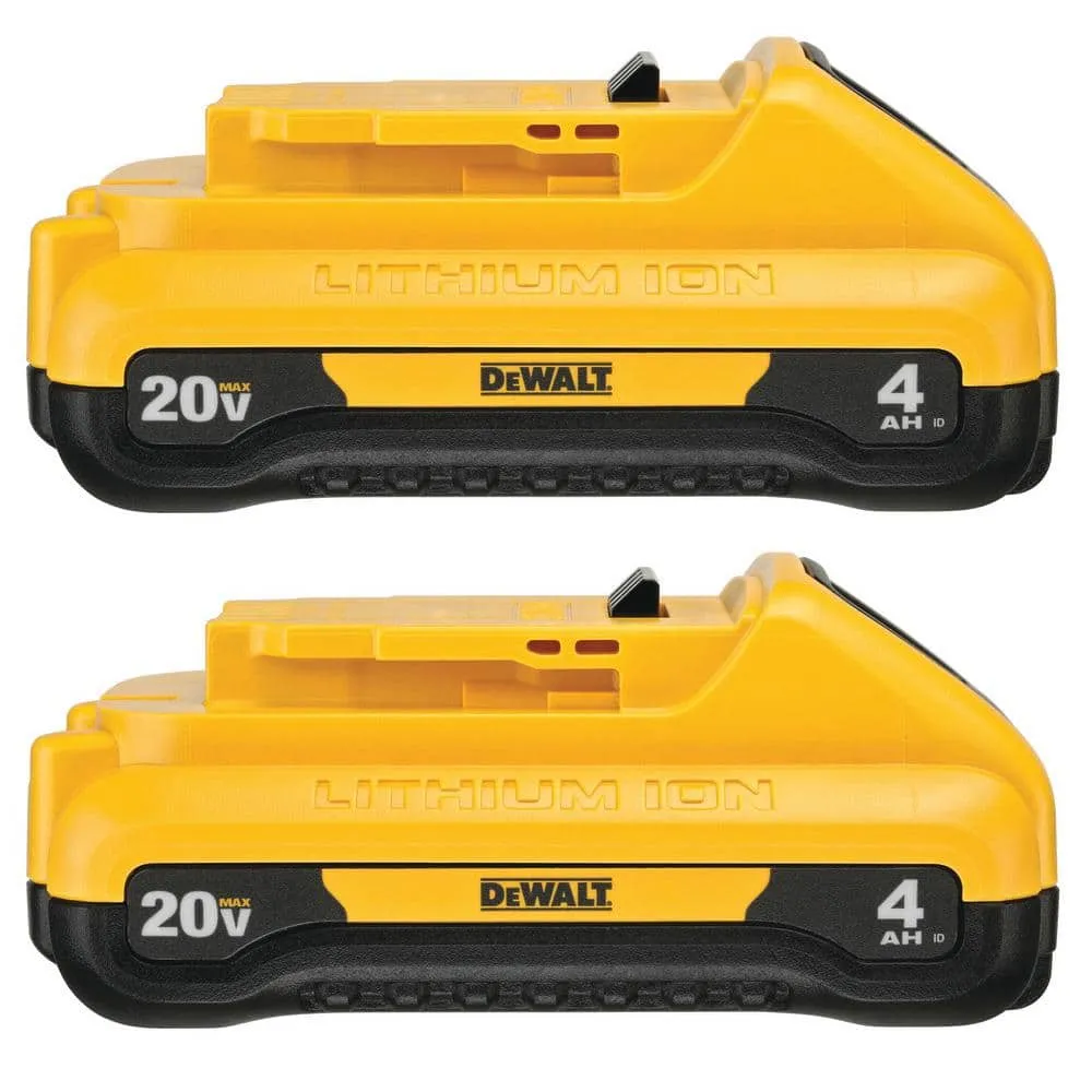 DEWALT 20V MAX Compact Lithium-Ion 4.0Ah Battery Pack (2 Pack) DCB240-2